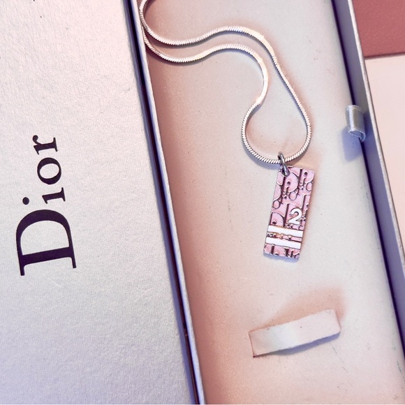 Dior Pink Trotter Necklace w Box - Picture 1 of 7